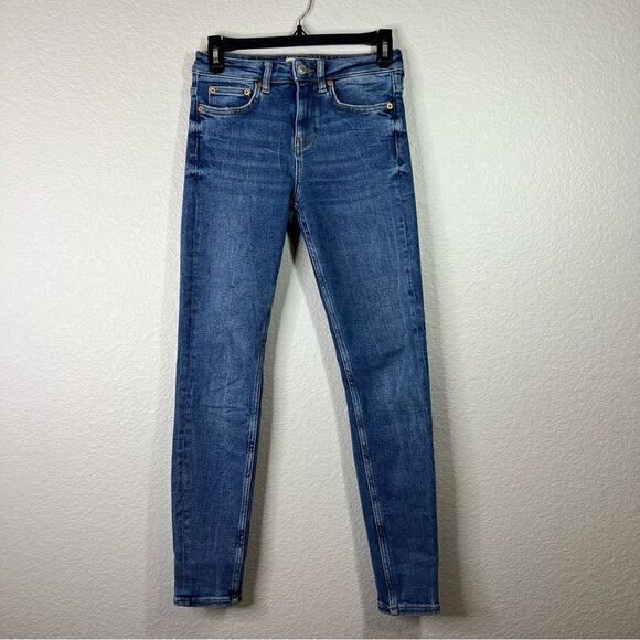 Zara Women's Medium Wash Skinny Denim Jeans‎ Size 2 - Picture 1 of 7